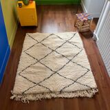 Tapis berbère beni ouarain, 141x128 cm