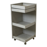 Vintage gray metal architect's trolley, Bieffe Padova style