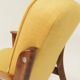 Vintage Scandinavian style yellow retro velvet armchair 1960s