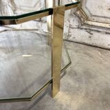 Small octagonal coffee table attributed to Jacques Quinet for Maison Malabert.