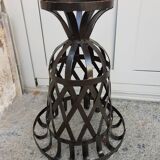 Black metal pot cover