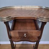 Marquetry pedestal table or side table
