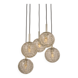 Cascading chandelier in Murano glass by Doria, Germany, 1970s.