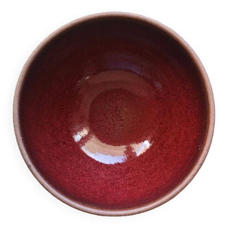 Chamotte terracotta bowl - Enamelled interior