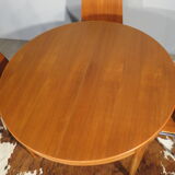 Round teak table