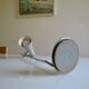 Brushed aluminium and chrome metal desk lamp 70's 1970