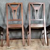 Set of four English Art Nouveau mahogany chairs circa 1900
