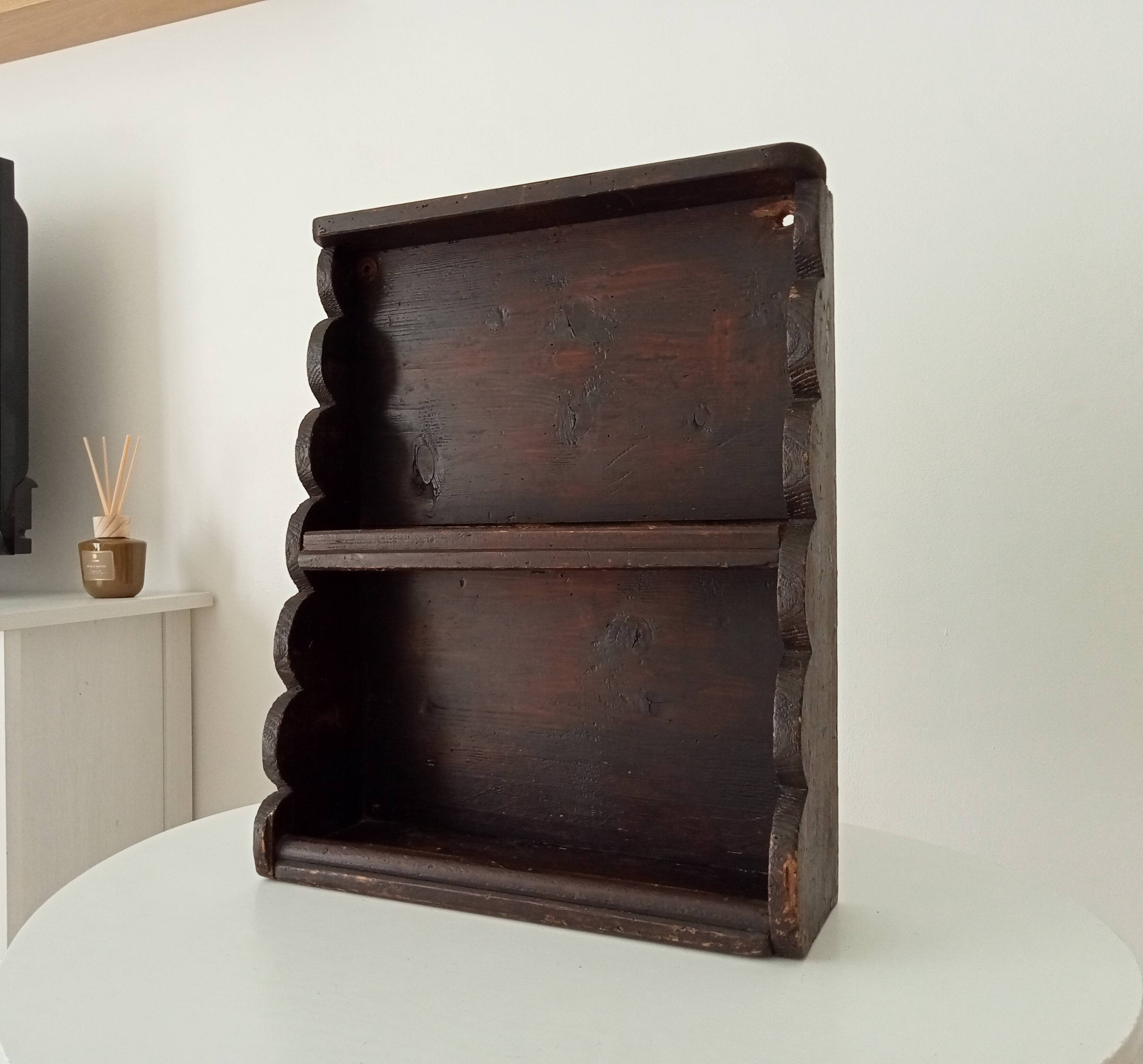 Antique brutalist wall shelf