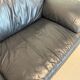 3-seater navy blue leather sofa by Natuzzi