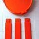 Prisunic orange side table 70s