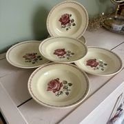Set of 6 antique deep plates Badonviller Germaine
