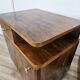 Art Decò bedside tables in walnut and brass, 1940