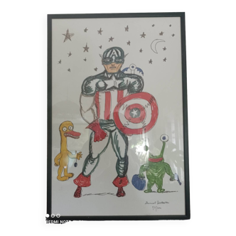 Daniel Johnston lithograph, numbered