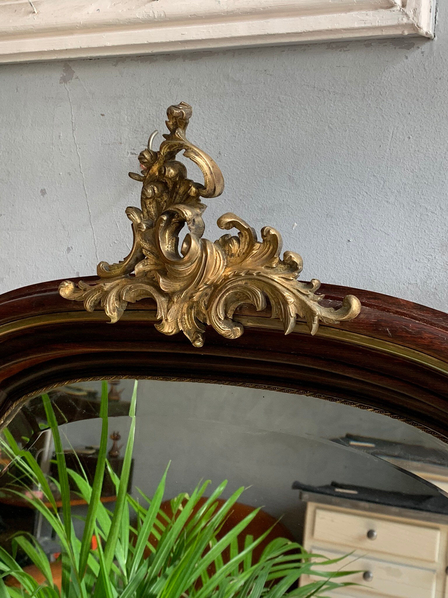 Ancient trumeau fireplace mirror - 146x100cm