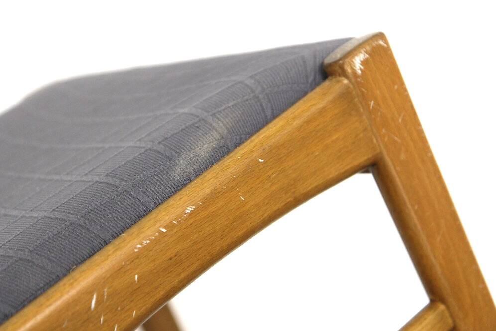 Set of 4 Scandinavian beech chairs, Sweden, 1960