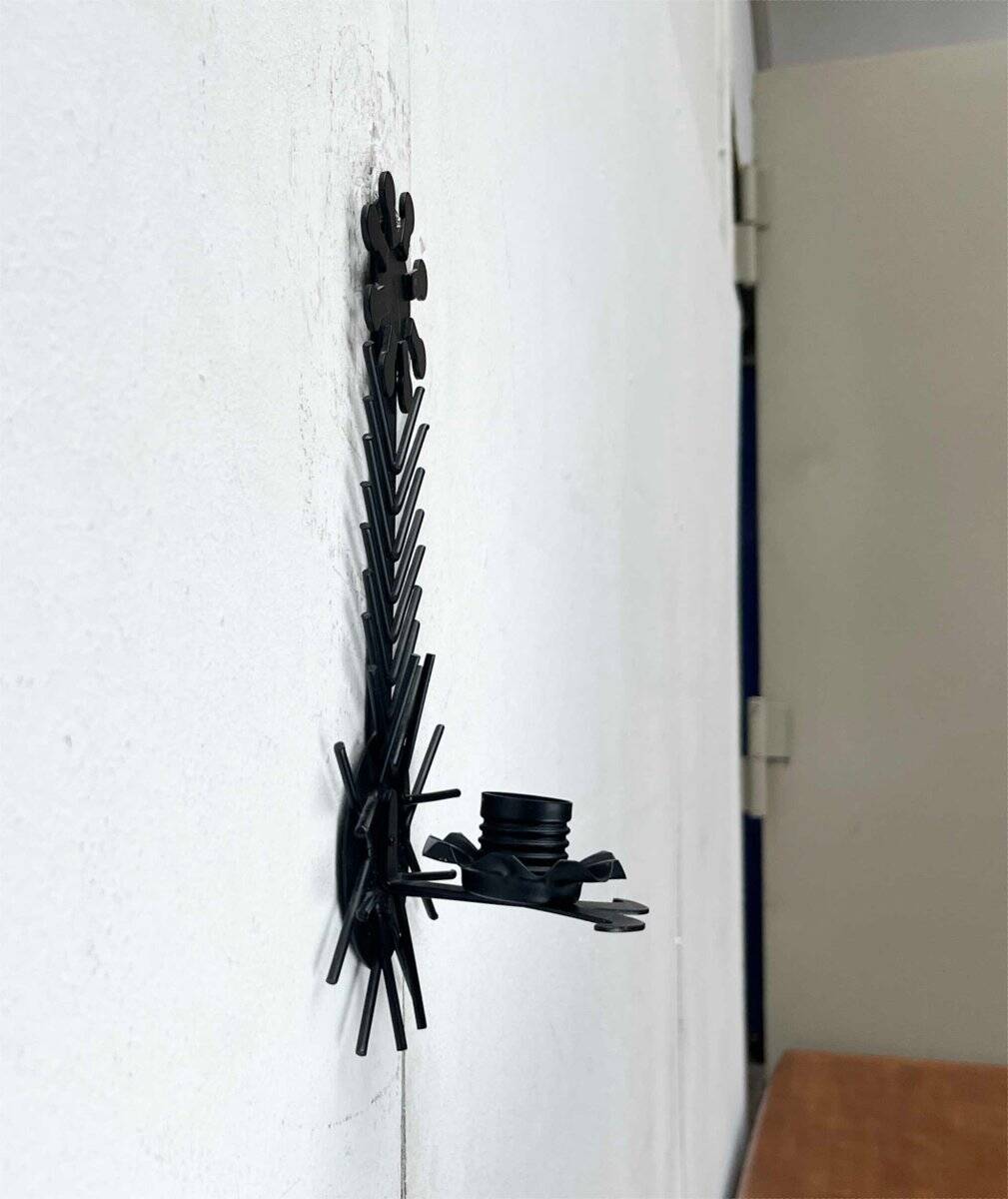 Mid-century modern Danish candle holders in metal and glass by Dantoft, 1960s, set of 2.