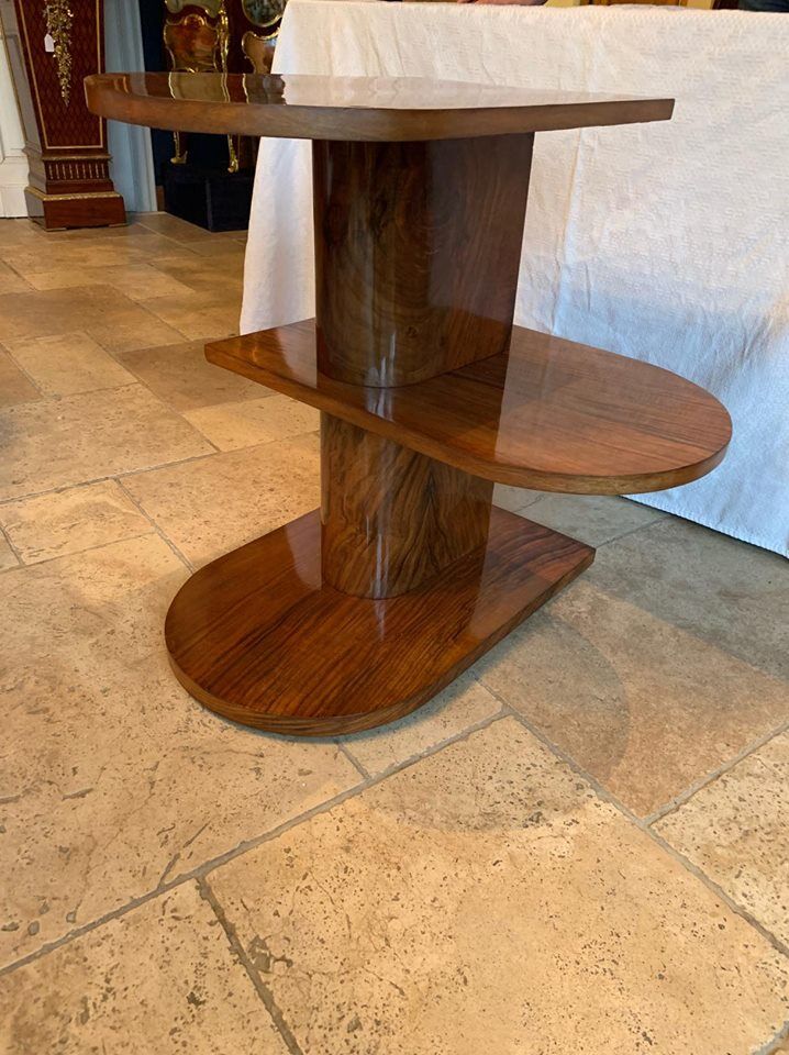 Gueridon art deco in maccassar acajoux