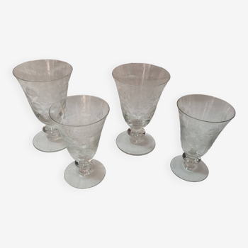 Engraved wine glasses, 1940/50