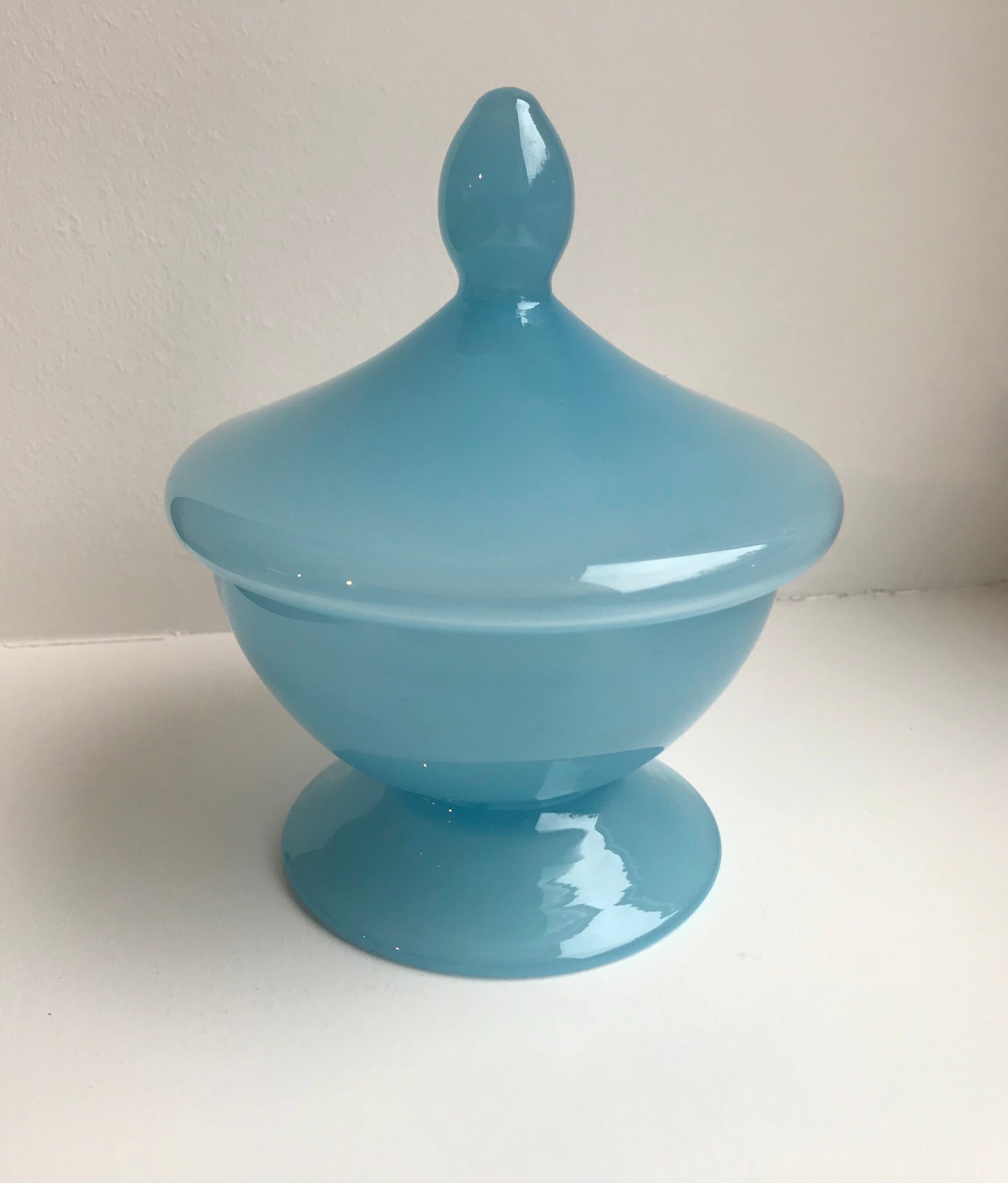 Sky blue opaline box 60s
