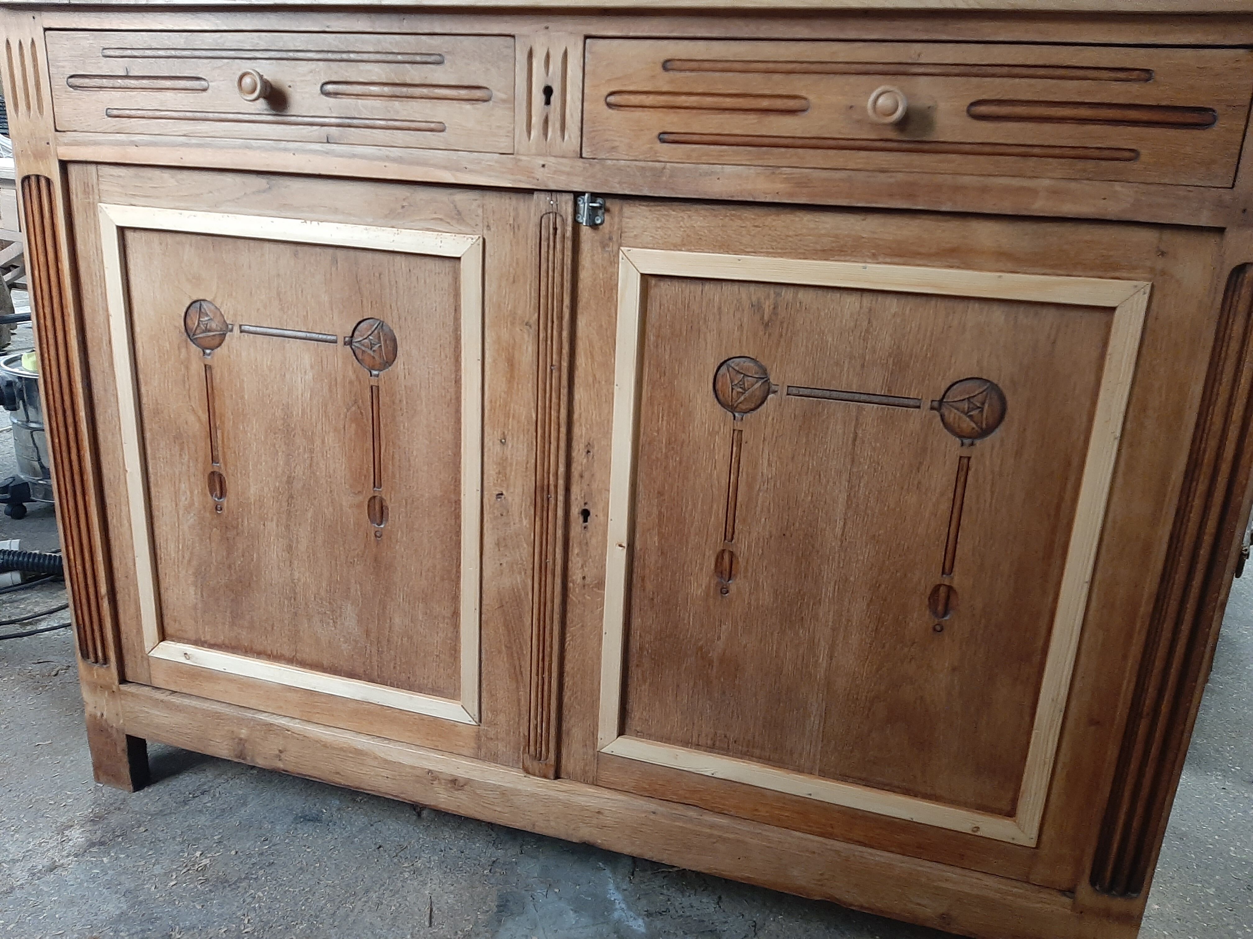 Solid oak buffet