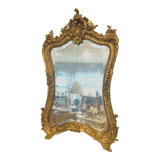 Mirror rocaille style Louis XV in wood and gilded stucco XX century