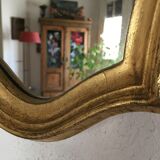 Mirror with gilded wooden frame 32 x 45cm