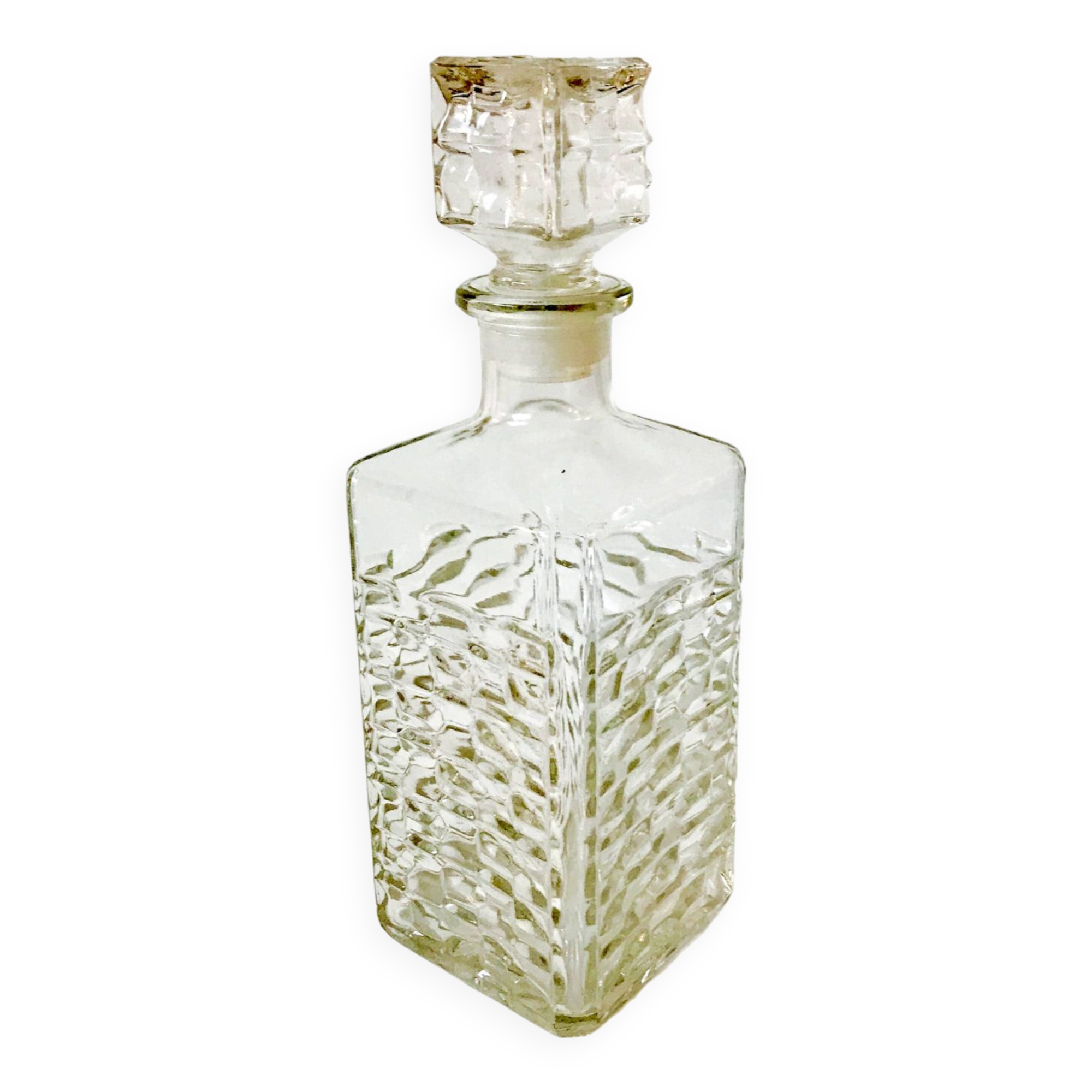 faceted whiskey decanter from the 70s
