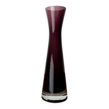 German mid-century diabolo glass vase from the 1960s.