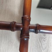 Miroir bambou ancien vintage 50x42cm
