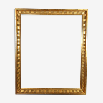 Frame channels gilded wood - beaded 70.5x58.7 cm, leaf 63.6x51.6 cm SB