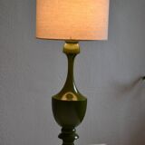 Vintage olive green lamp base circa 1970