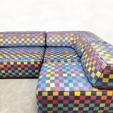 Vintage modular sofa Cor Trio Team Form AG 'Colored Check'