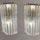 Large Murano Glass Brass Sconces