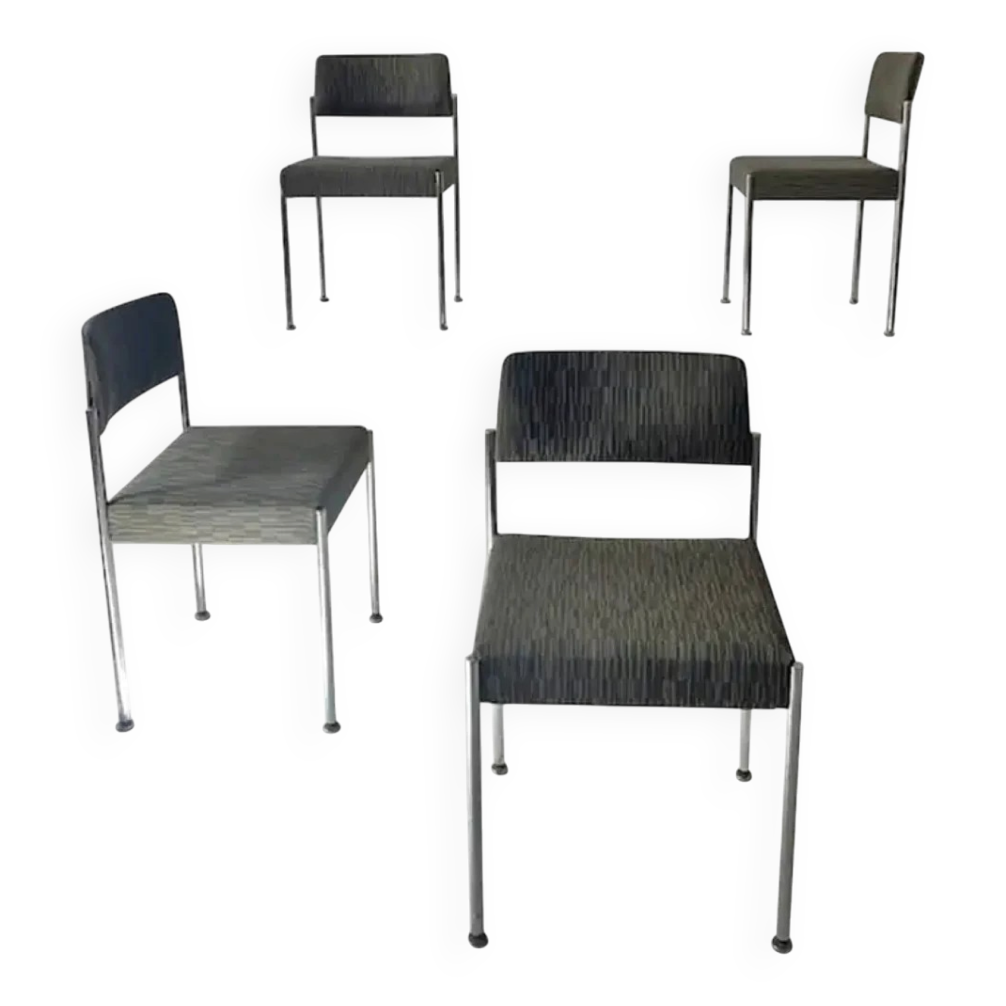 Set of 4 vintage Girsberger Martin Stoll chairs 1970s Switzerland