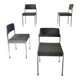 Set of 4 vintage Girsberger Martin Stoll chairs 1970s Switzerland