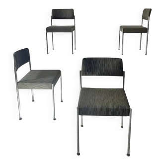 Set of 4 vintage Girsberger Martin Stoll chairs 1970s Switzerland
