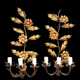 Pair of metal wall lamps