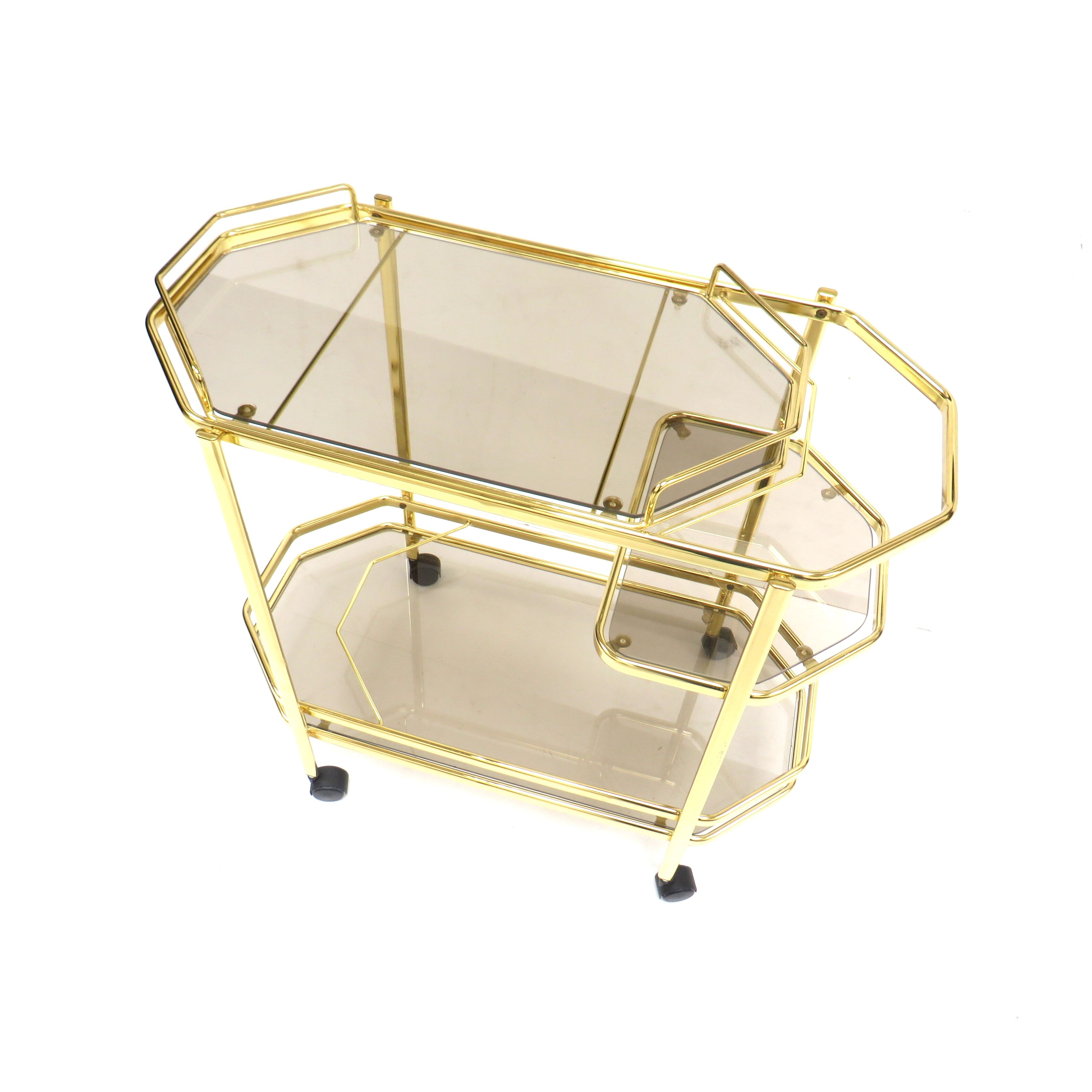 Vintage bar cart / side table hollywood regency style