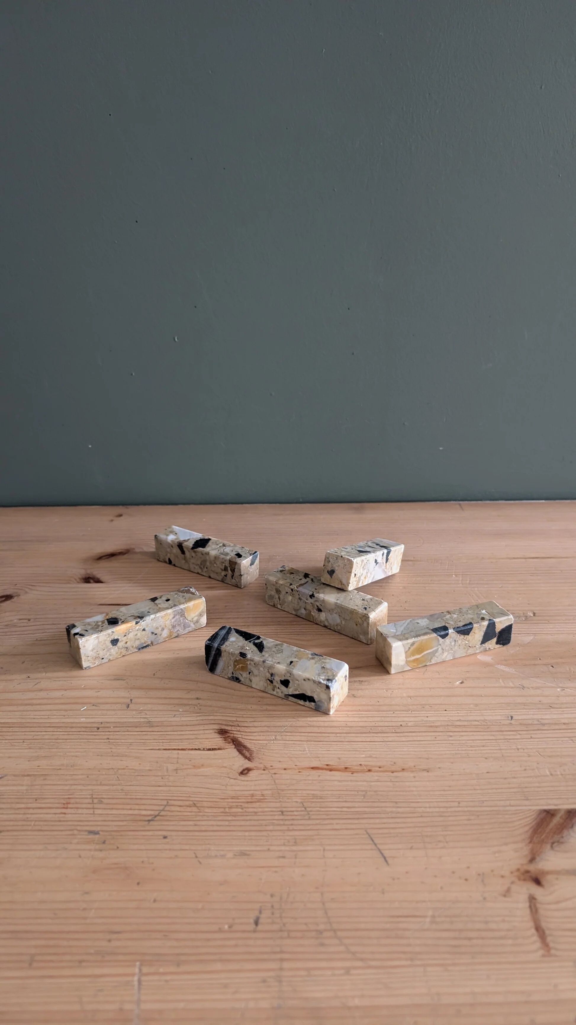 Set of 6 marble knife rests - 2 lots available