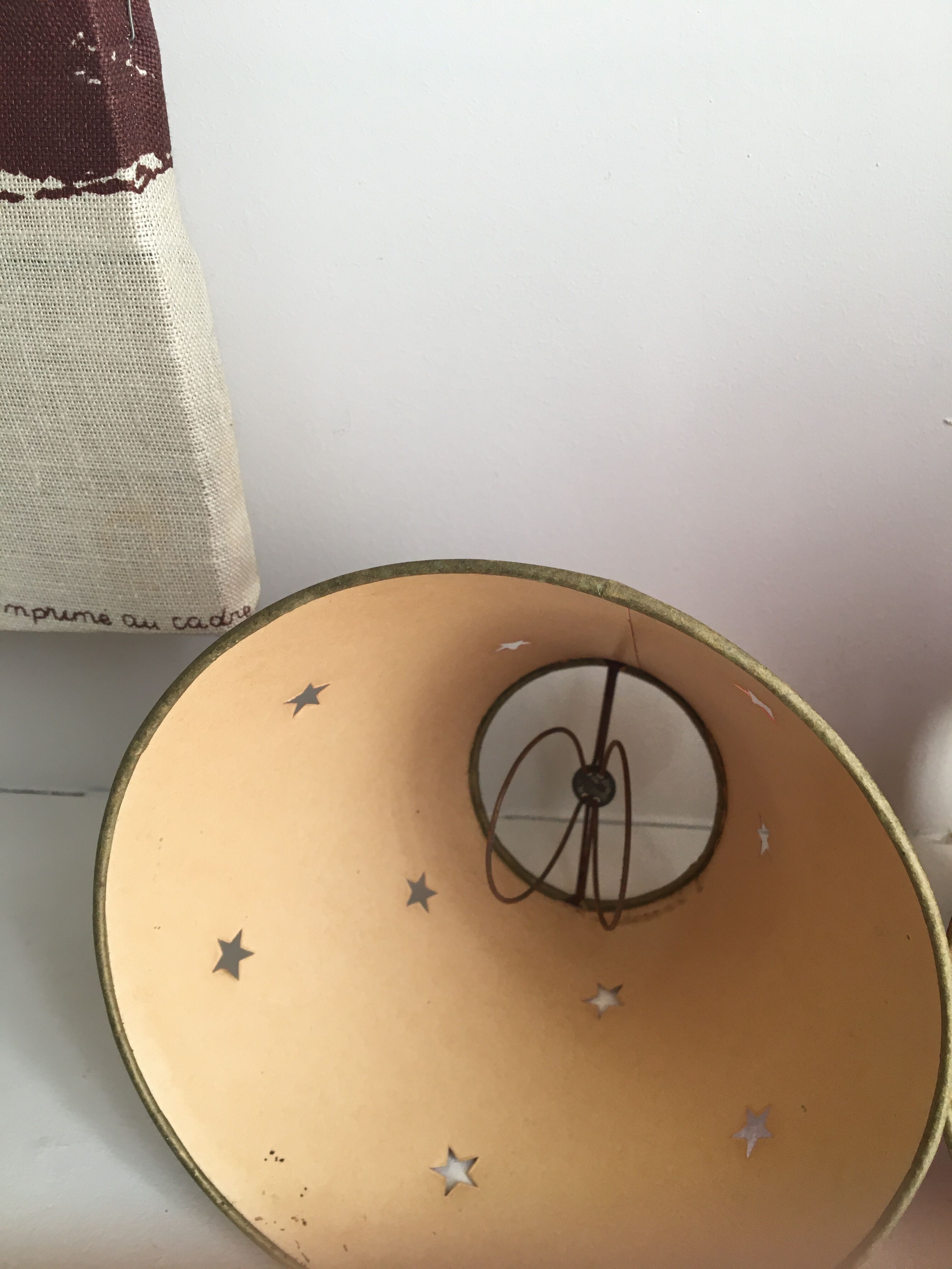 Perforated paper lampshades, 1950s