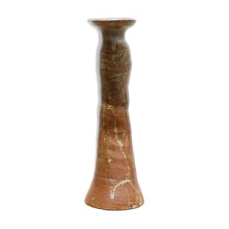 Vintage candle holder in pyrite stoneware