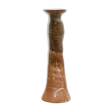 Vintage candle holder in pyrite stoneware