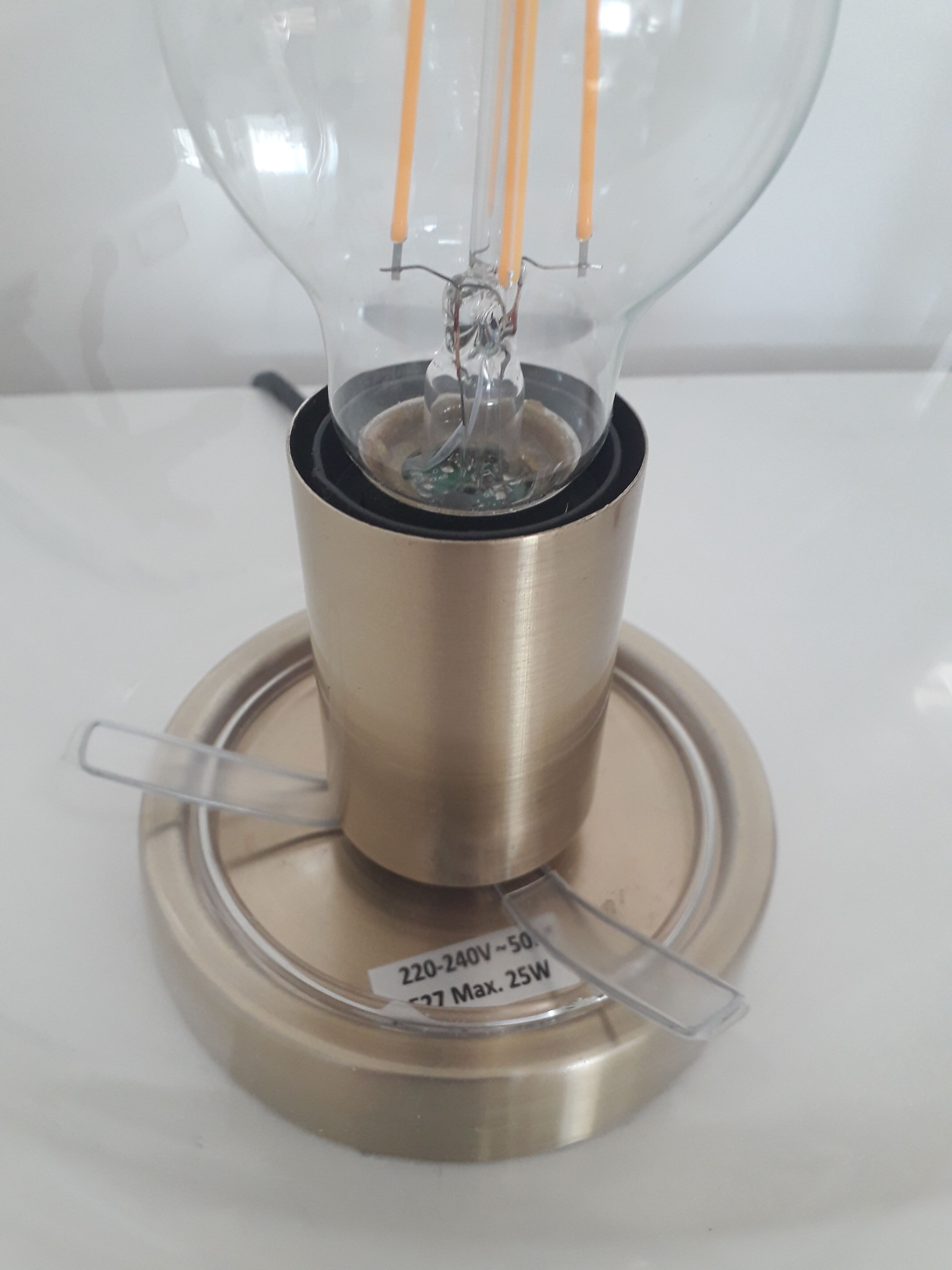 Vintage table lamp globe glass ball - 1990