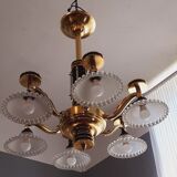 Art Deco chandelier six lights year 40