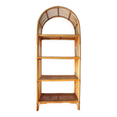 Large rattan and cane shelf