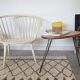 Fauteuil scandinave bois blanc