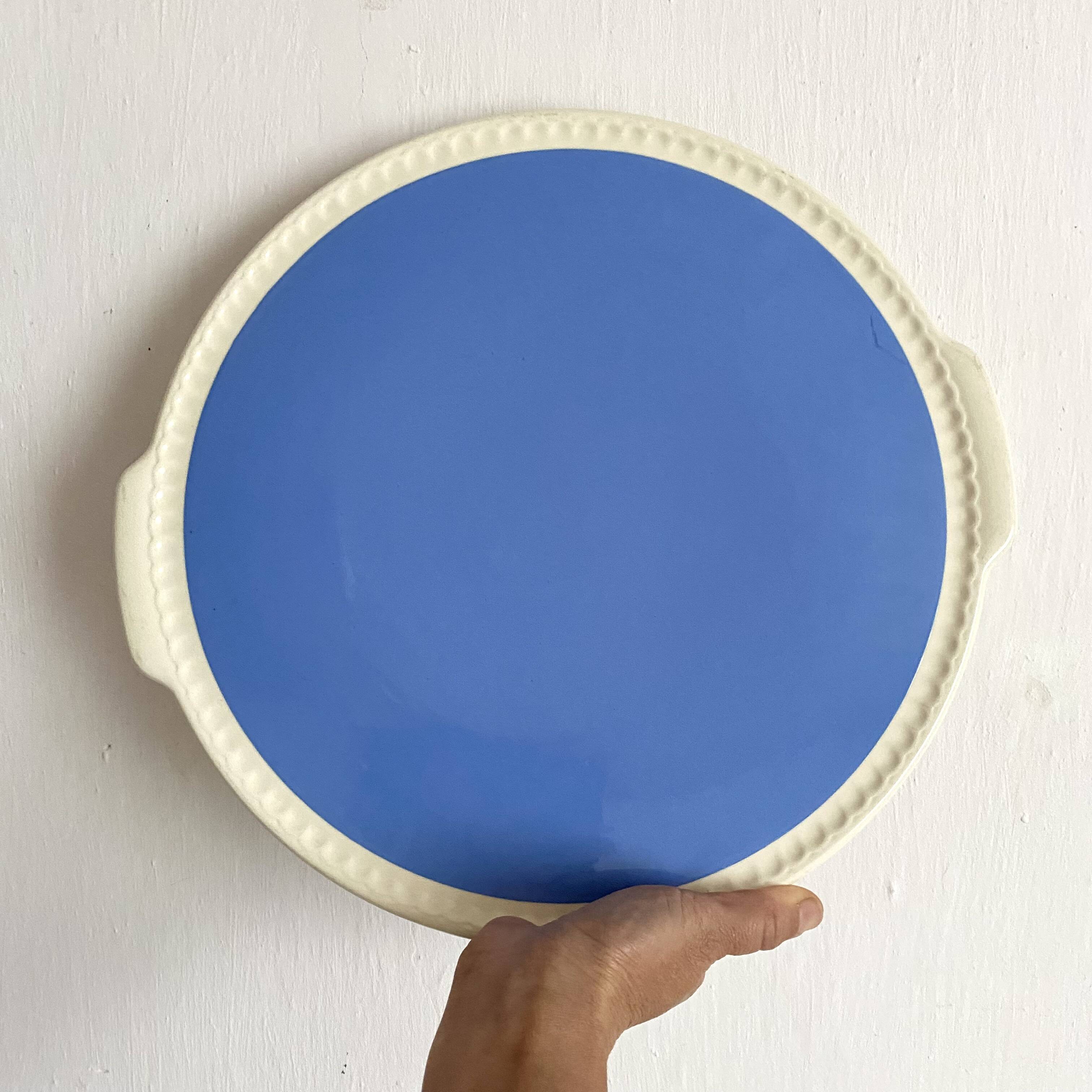 Villeroy & Boch two-tone pie or cake dish, Lido, 1950s
