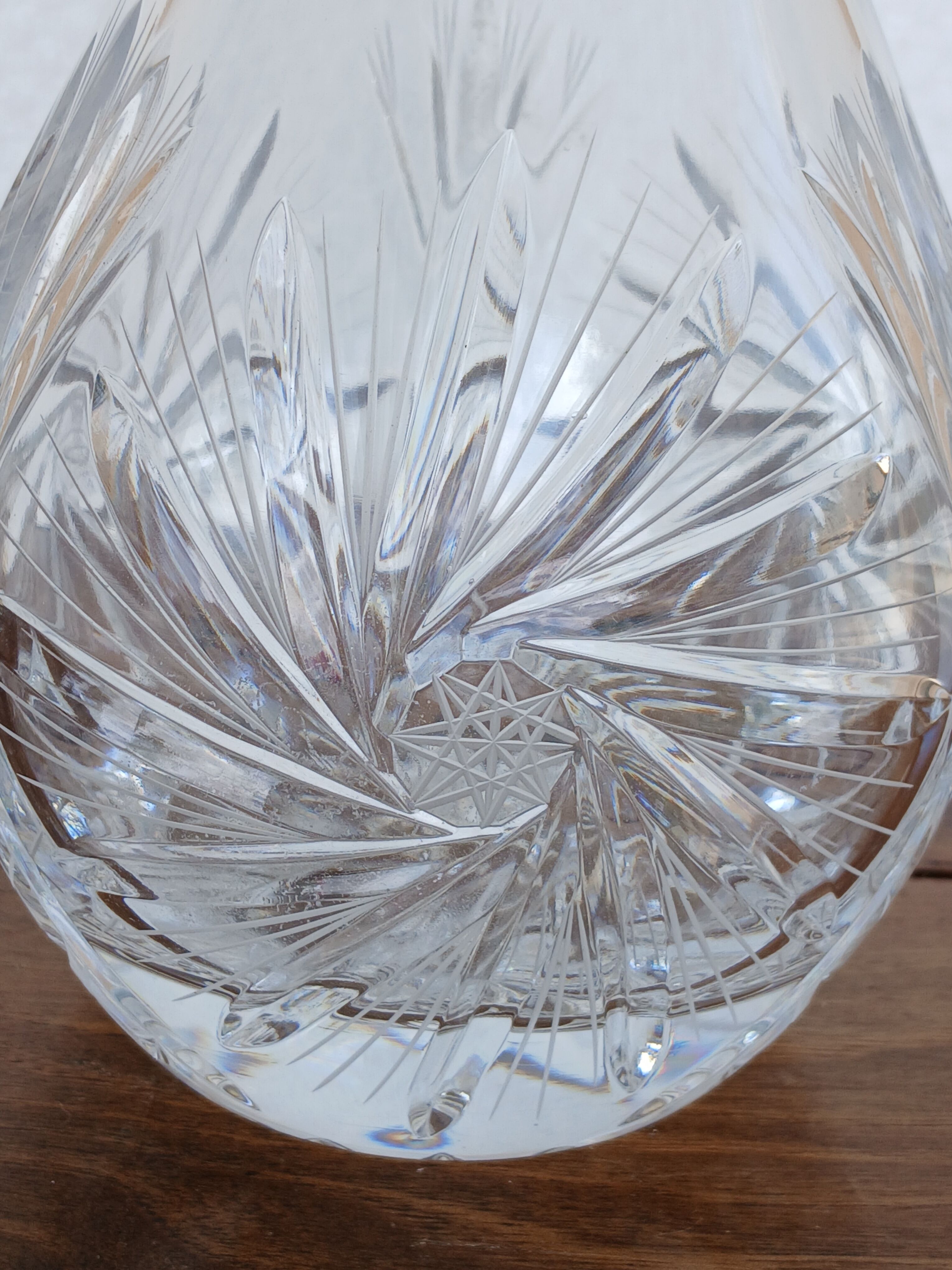 crystal wine decanter from Samabor, Czechoslovakia,