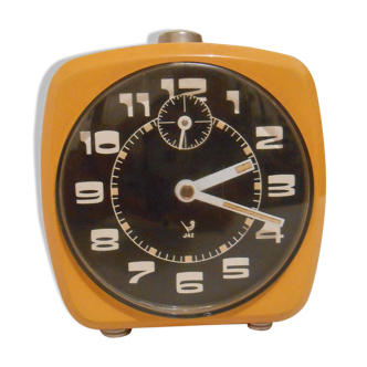 Réveil orange vintage années 70