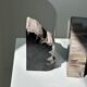 Black petrified wood bookend H17 L17 P6